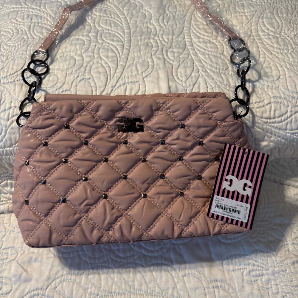 Gilda Paris-Elegant Pink Quilted Shoulder Bag